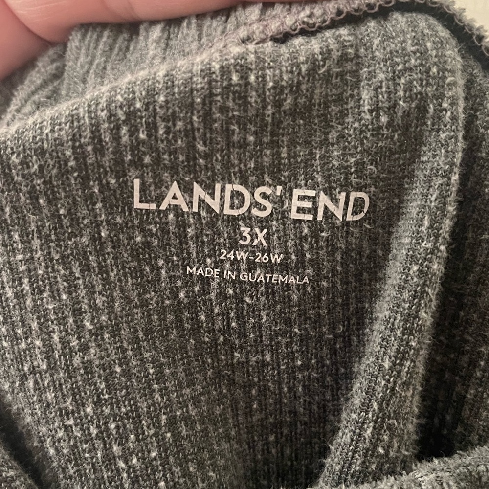 3X Lands' End Heather Gray Sweatpants